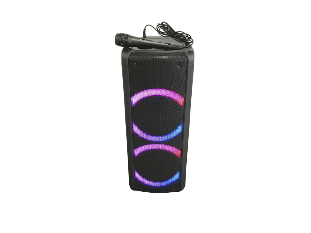 Mobile party speaker with Bluetooth, radio, USB, AUX-IN and battery