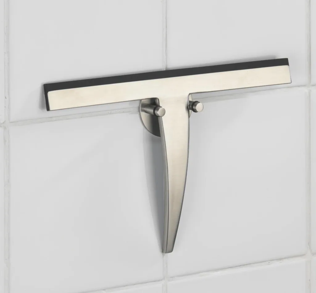 Shower squeegee with holder stainless steel