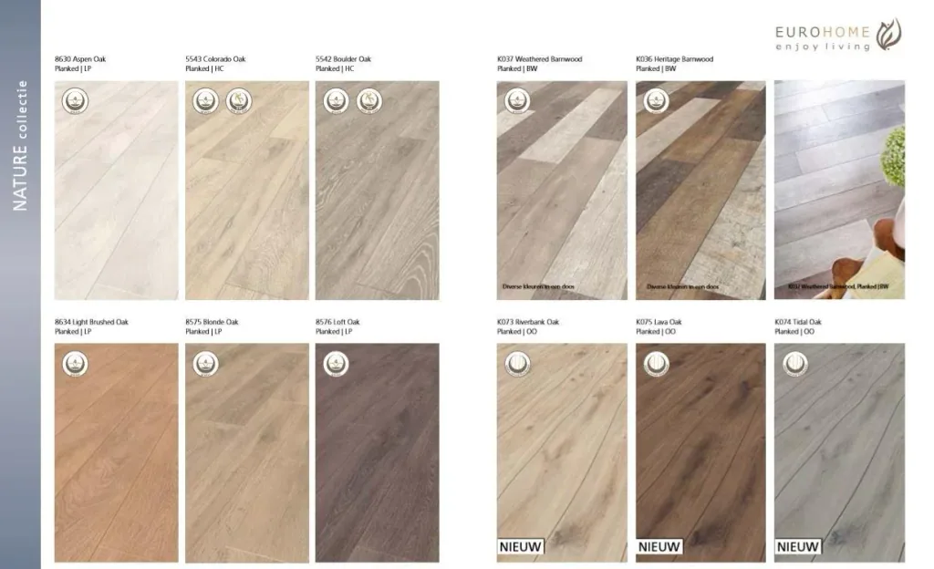 Nature Laminate Flooring Curving Lava Oak 8 mm 2.22 m²