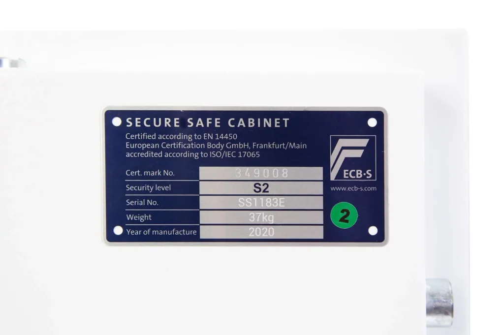 Security safe Fortress size 3 S2 with electronic lock