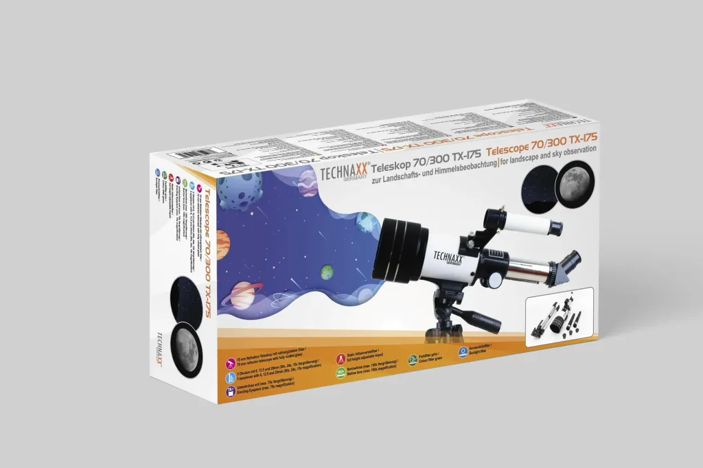 Telescope 70/300 for landscape and sky observation