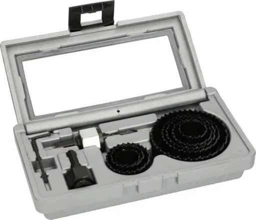 Hole saw set, 11 pieces
