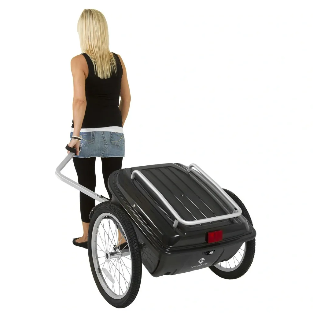 Luggage bike trailer, aluminum frame - black - 20