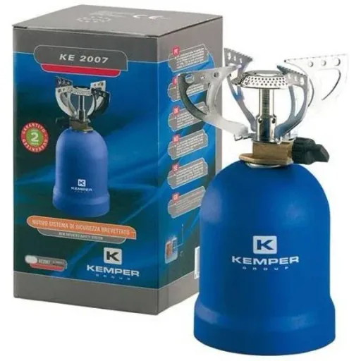 Gas stove with 4 supports 1200 Watt Blue