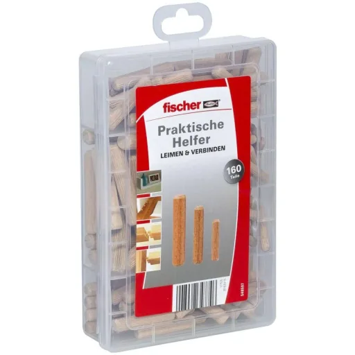 Wooden dowel assortment Practical helpers 160 pieces