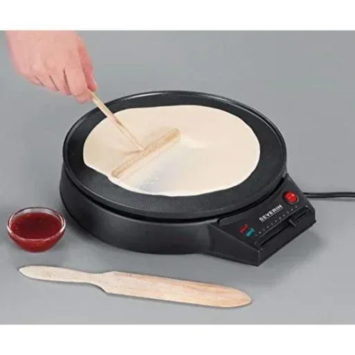 Crepe Maker / Pancake Iron - 1000 Watt - Black
