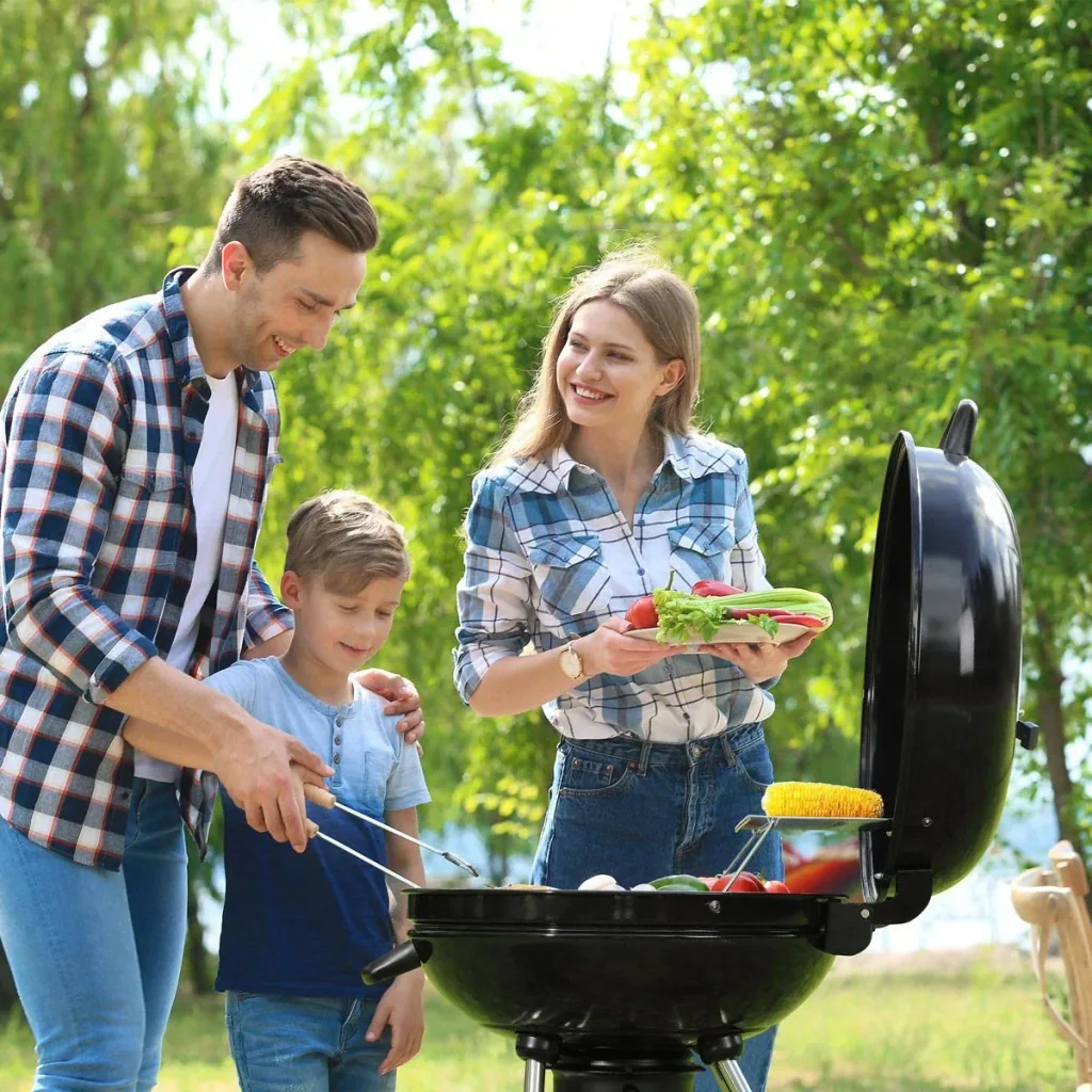 Barbecue - BBQ - on two wheels - Black - 90x58x68cm