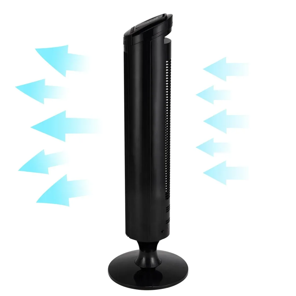 Tower fan with remote control, Turbofuncite & Aromabox black