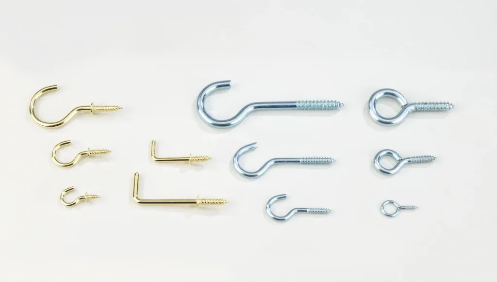 Screw eye hook assortment, 214 pieces