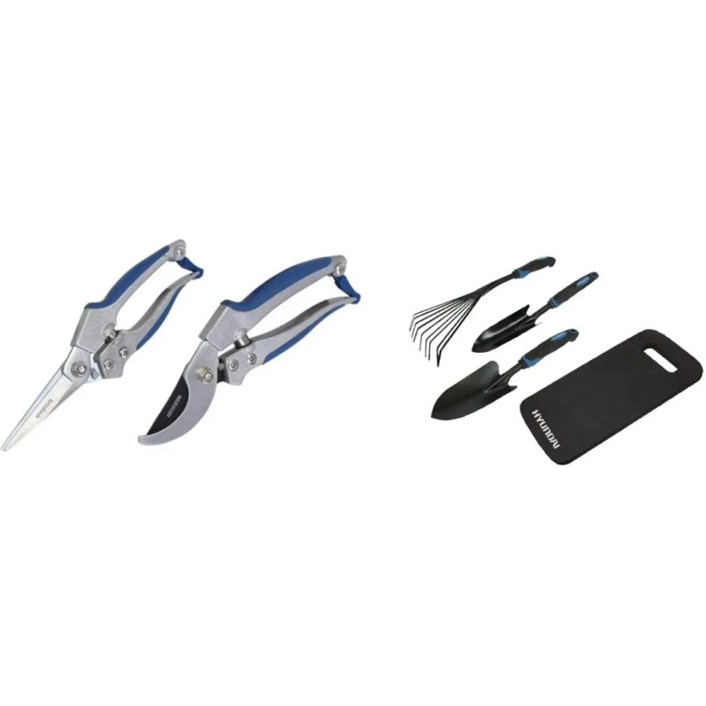 2-piece aluminum tree shears including 4-piece garden tool set