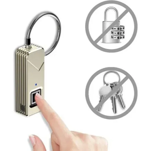 Movelly fingerprint padlock Rose