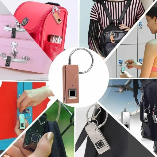 Movelly fingerprint padlock Rose