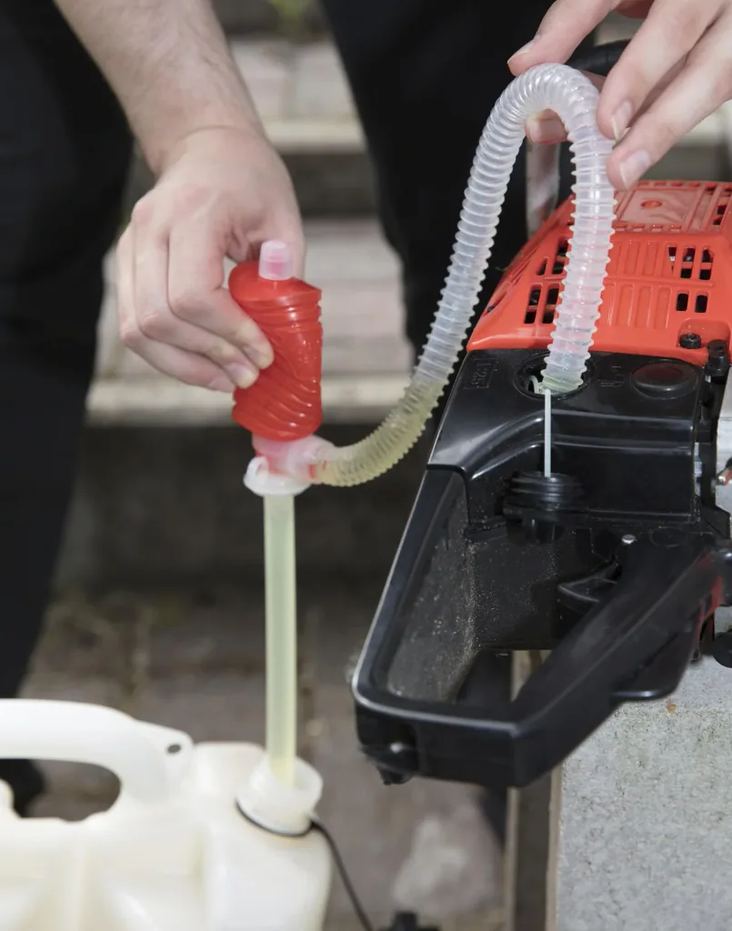 Hand pump for sucking in and transferring water, diesel, etc.