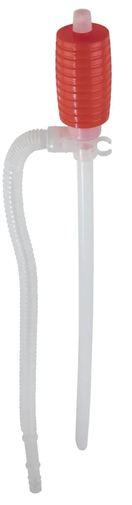 Hand pump for sucking in and transferring water, diesel, etc.