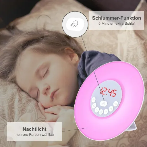 LED light clock sunrise