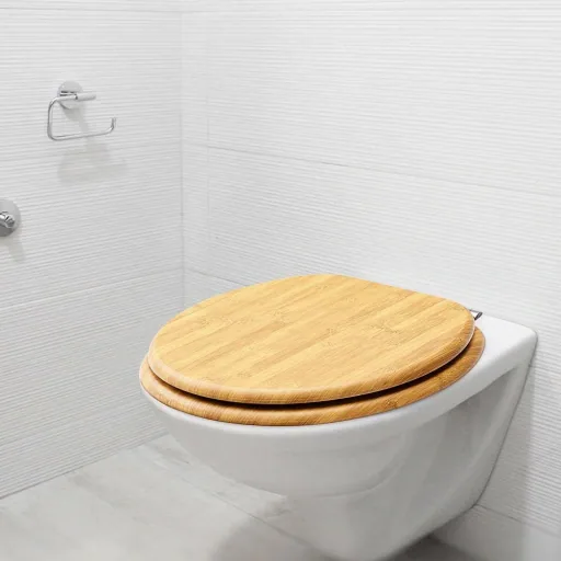 MDF toilet seat bamboo with soft close