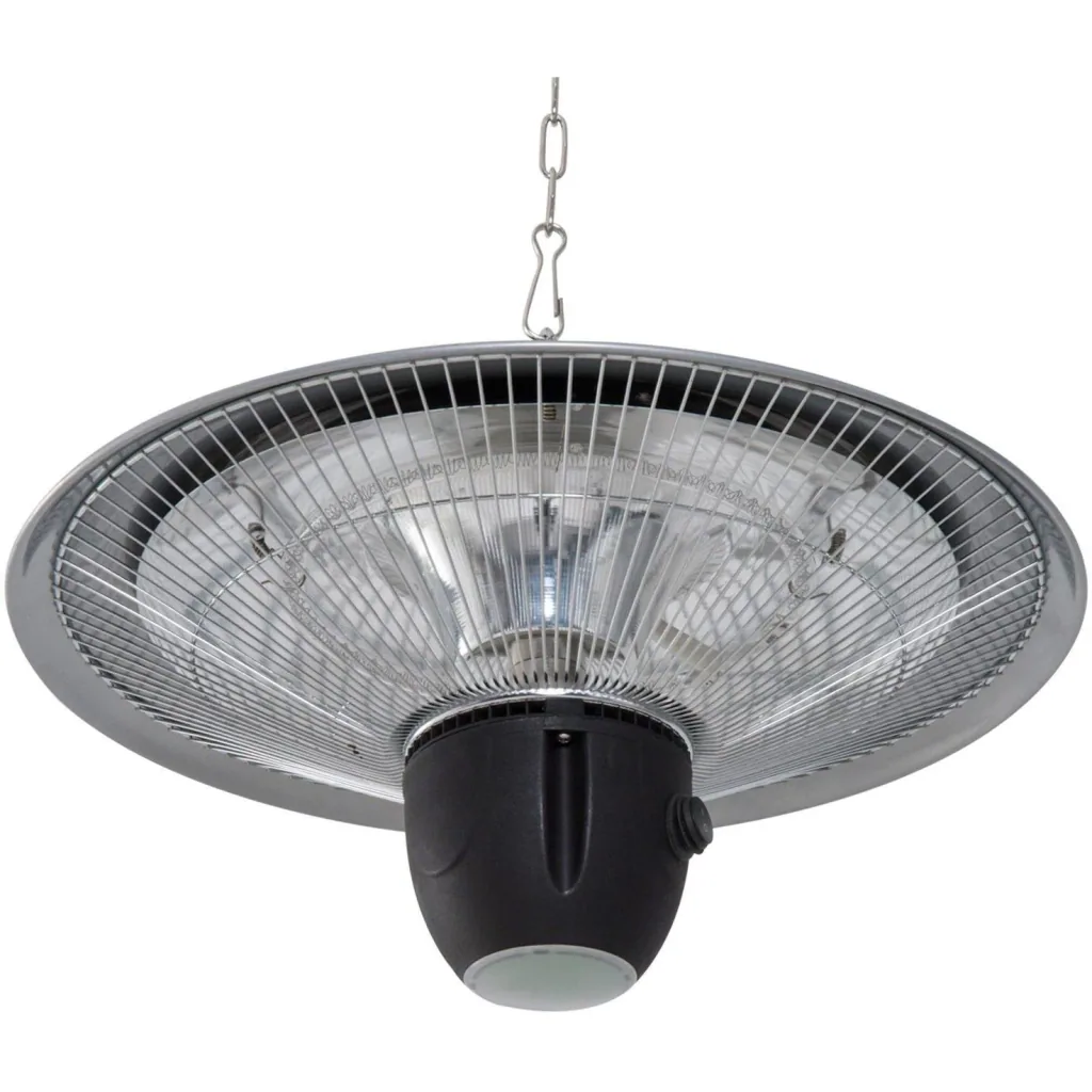1500W LED heater with remote control, aluminum silver