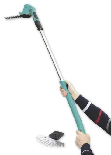 Cordless grass and shrub shears 10.8 volts with handle including spare battery