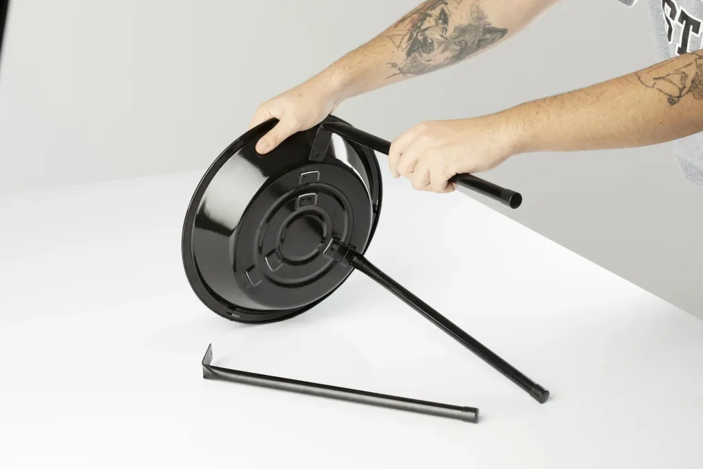 Charcoal round grill, "CG-IV-270", 45.5 cm, black