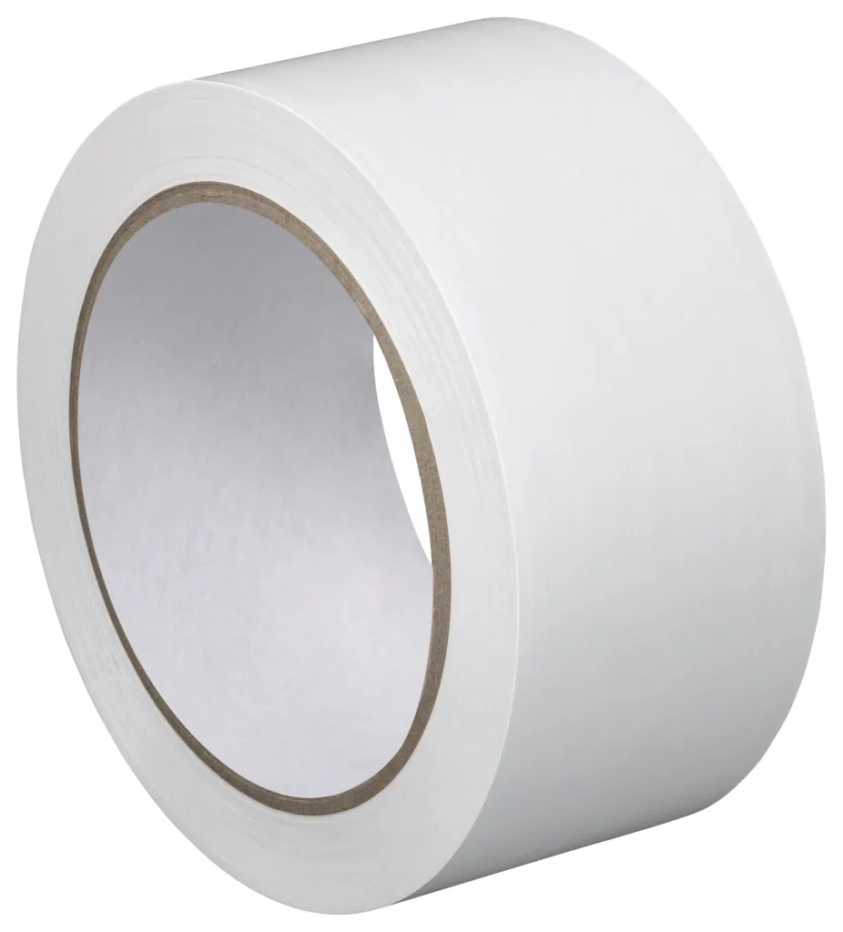 Plastic tape smooth UV14, 50 mm x 33 m, white