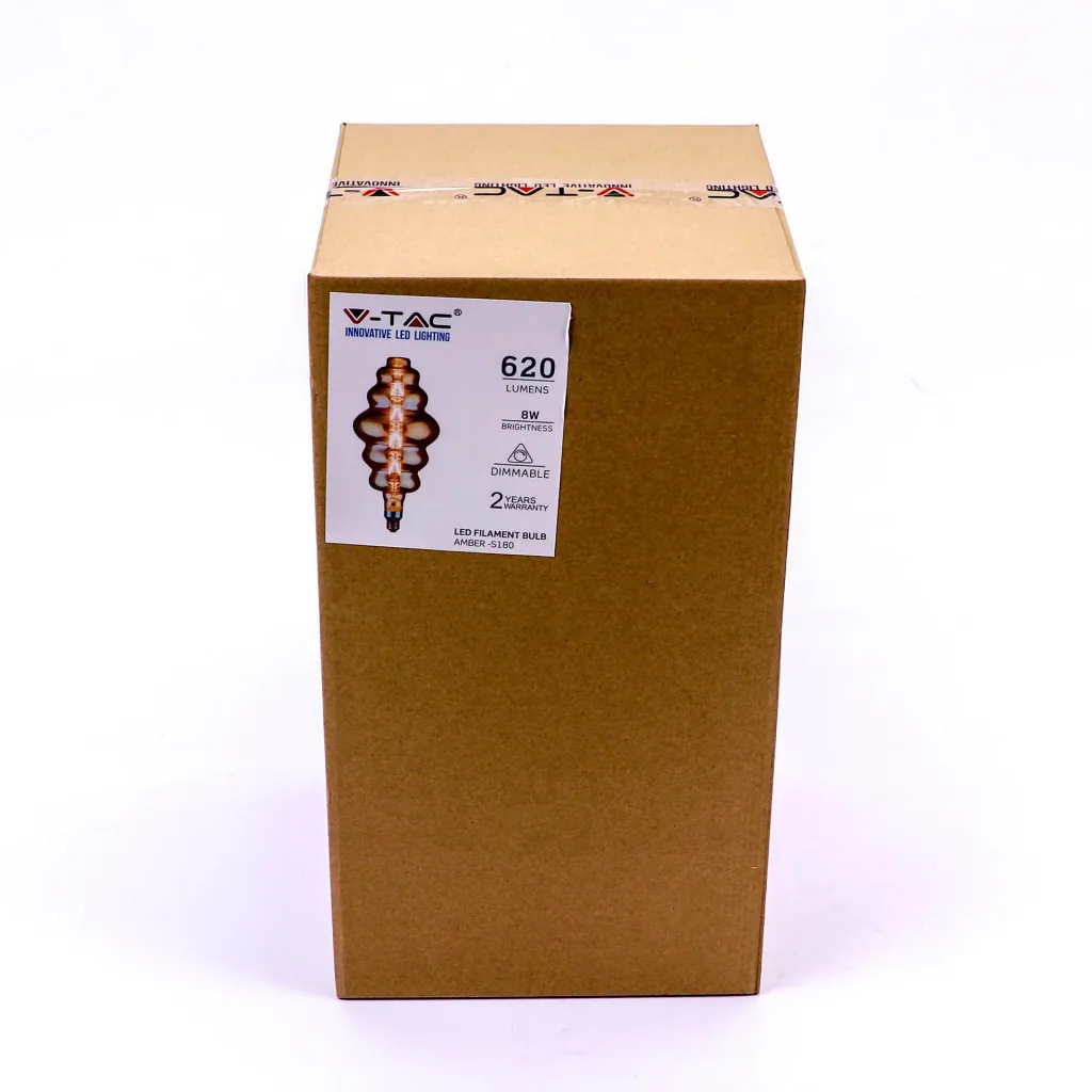 VT-2169 XXL Dimmable Designer LED Light Bulb - 8W - 2000K - E27 Socket - S180 - Gold