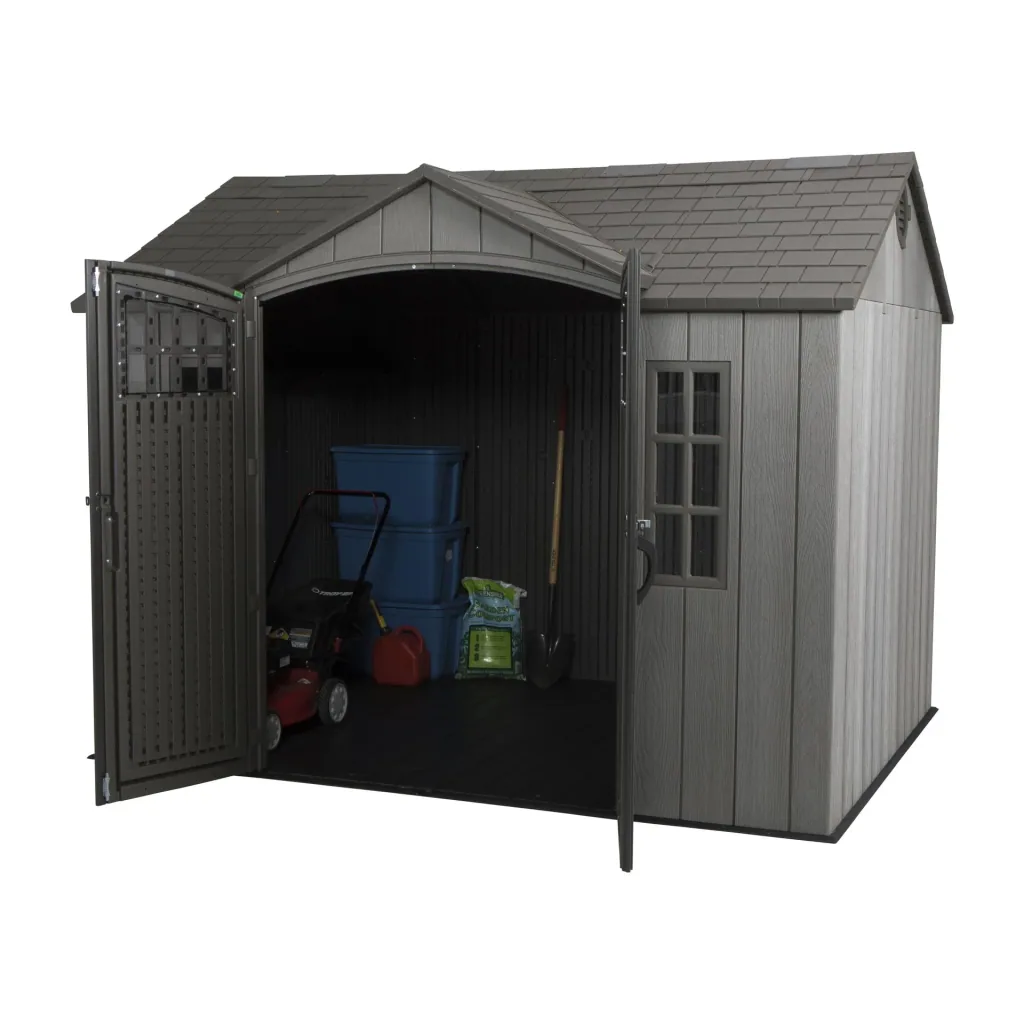 Plastic tool shed Saturn dark grey, 244 x 305 x 244 cm