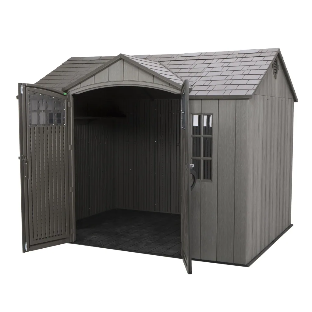 Plastic tool shed Saturn dark grey, 244 x 305 x 244 cm