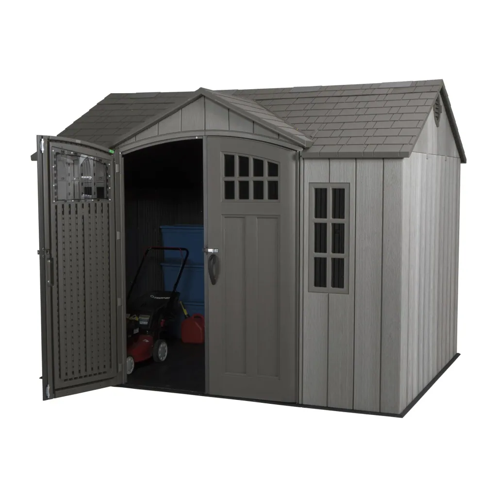 Plastic tool shed Saturn dark grey, 244 x 305 x 244 cm