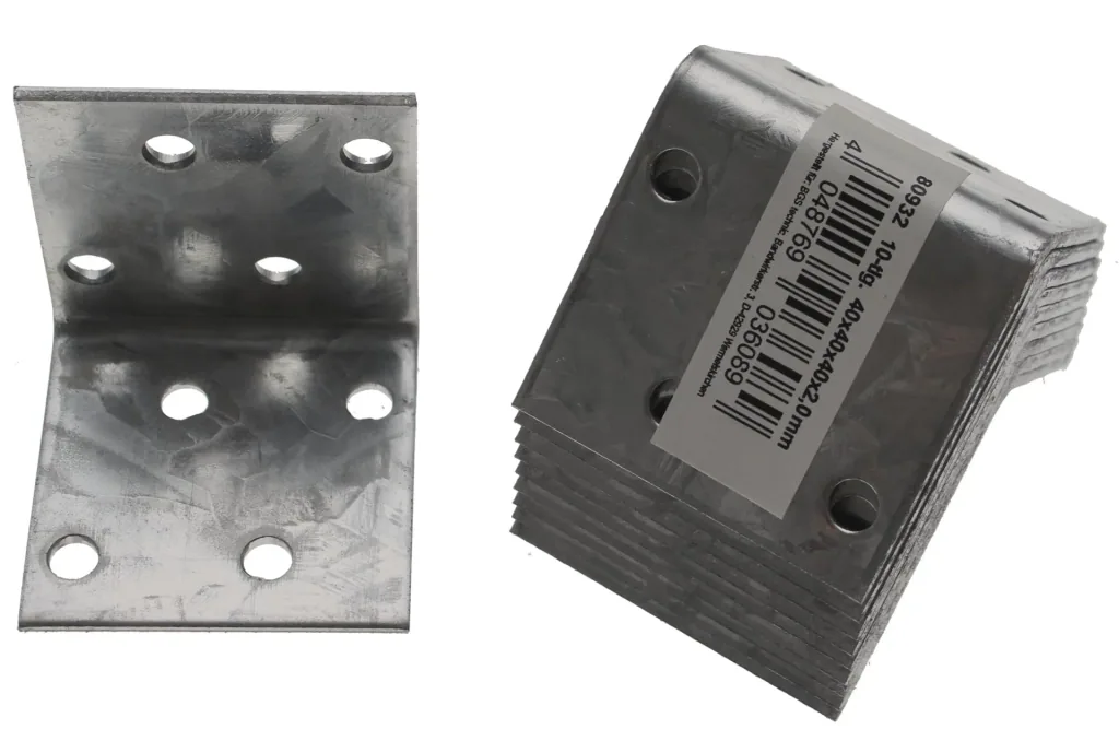 Angle connector 40 x 40 x 40 mm, 10 pieces