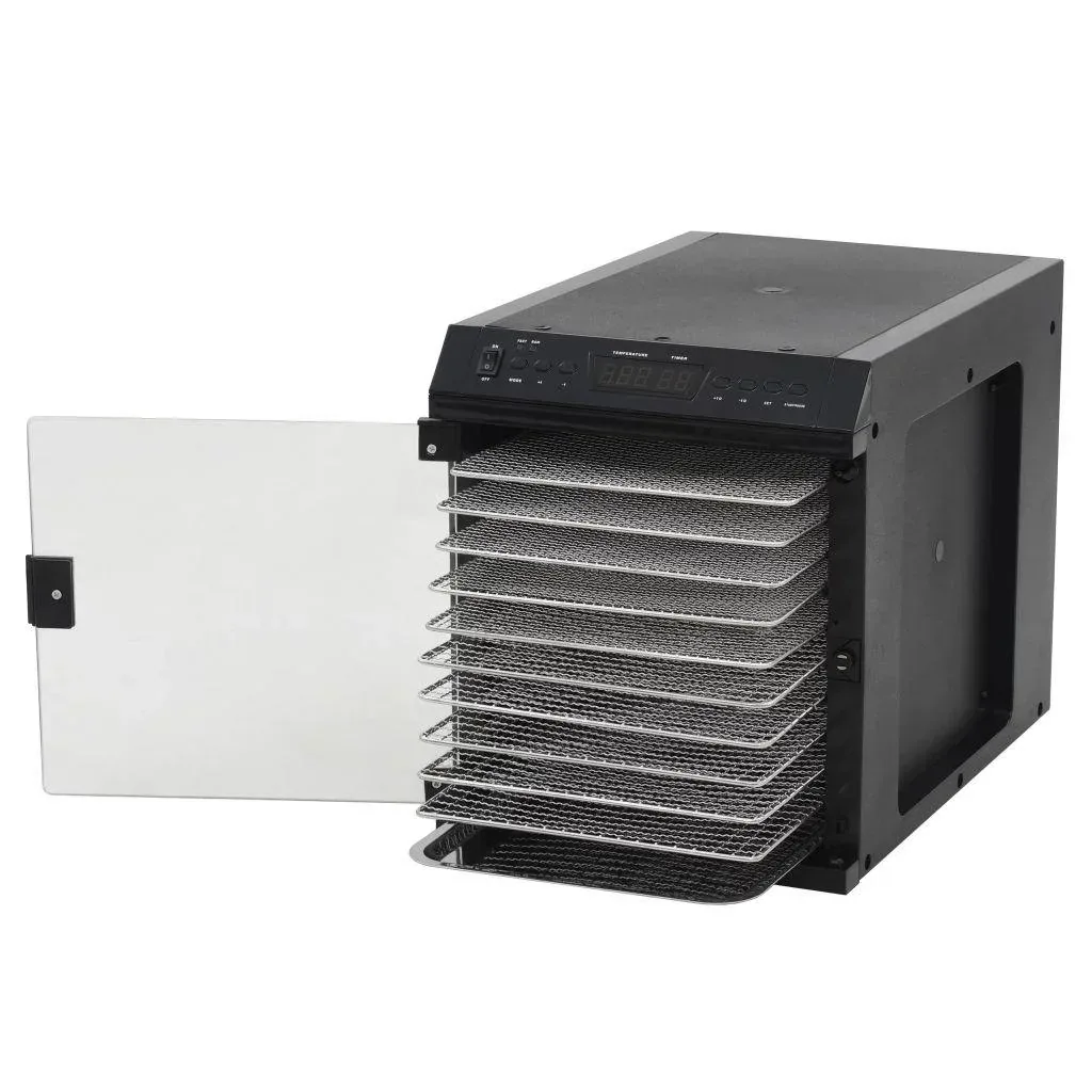 Dehydrator with 11 drawers 480 W stainless steel black