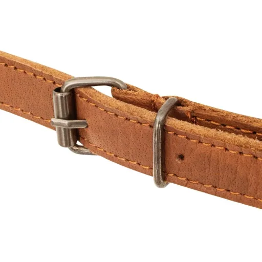 Buffalo leather apron with crossed back strap