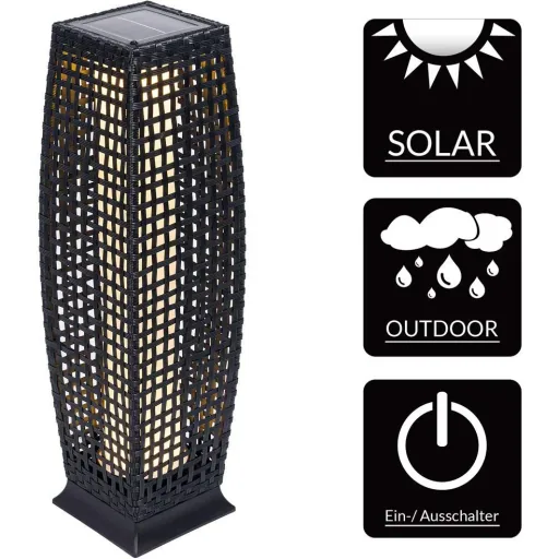 Solar garden light Polyrotan 25 LED 80cm