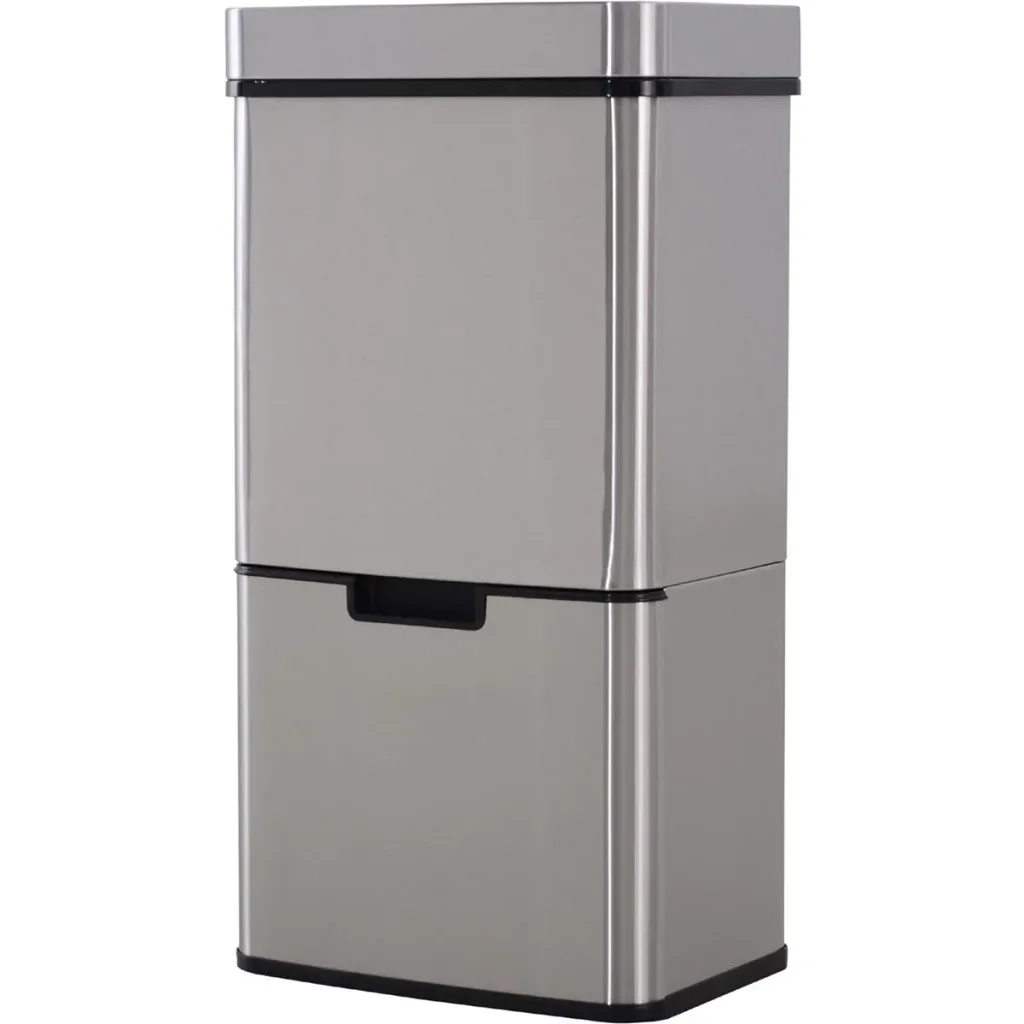 Waste bin with sensor silver