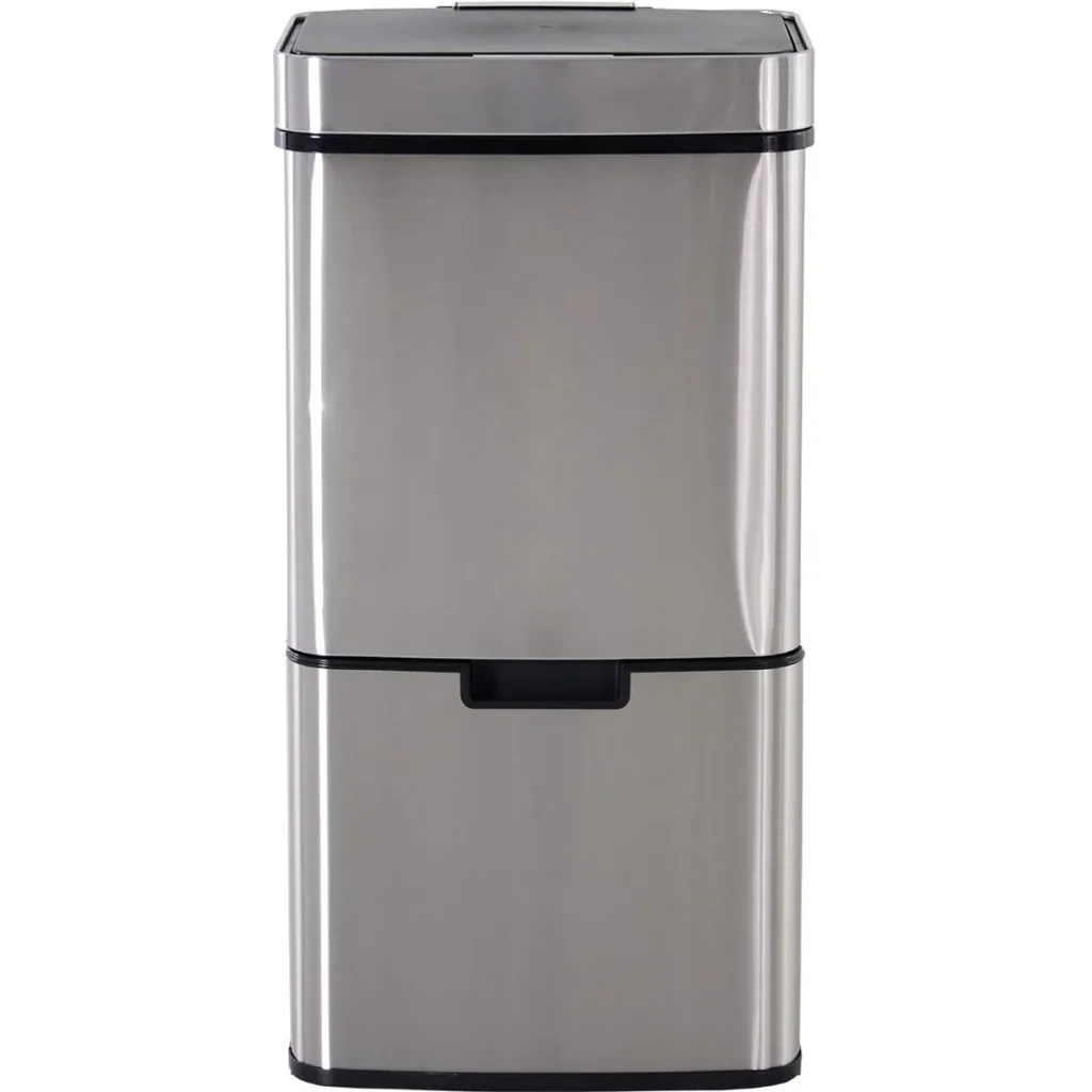 Waste bin with sensor silver