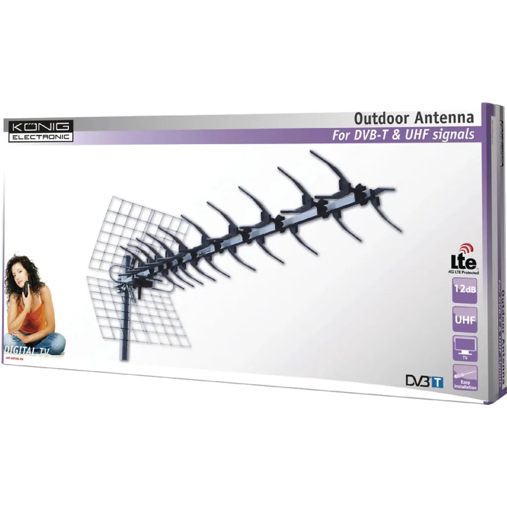 DVB-T/T2 outdoor antenna 13 dB UHF