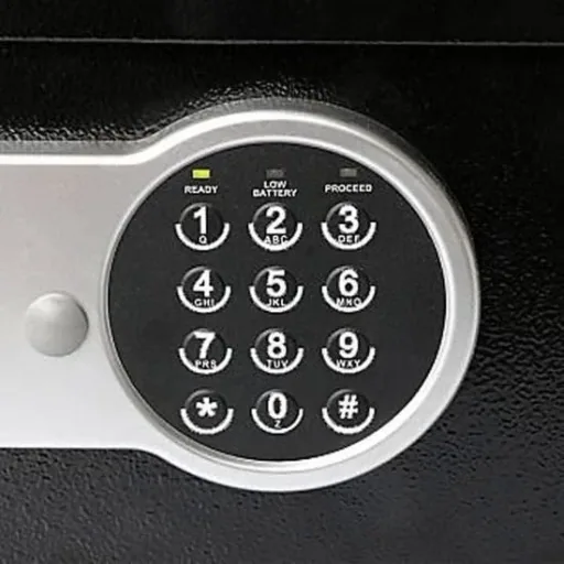 Electronic safe - steel - 20 x 19.5 x 30.5 cm