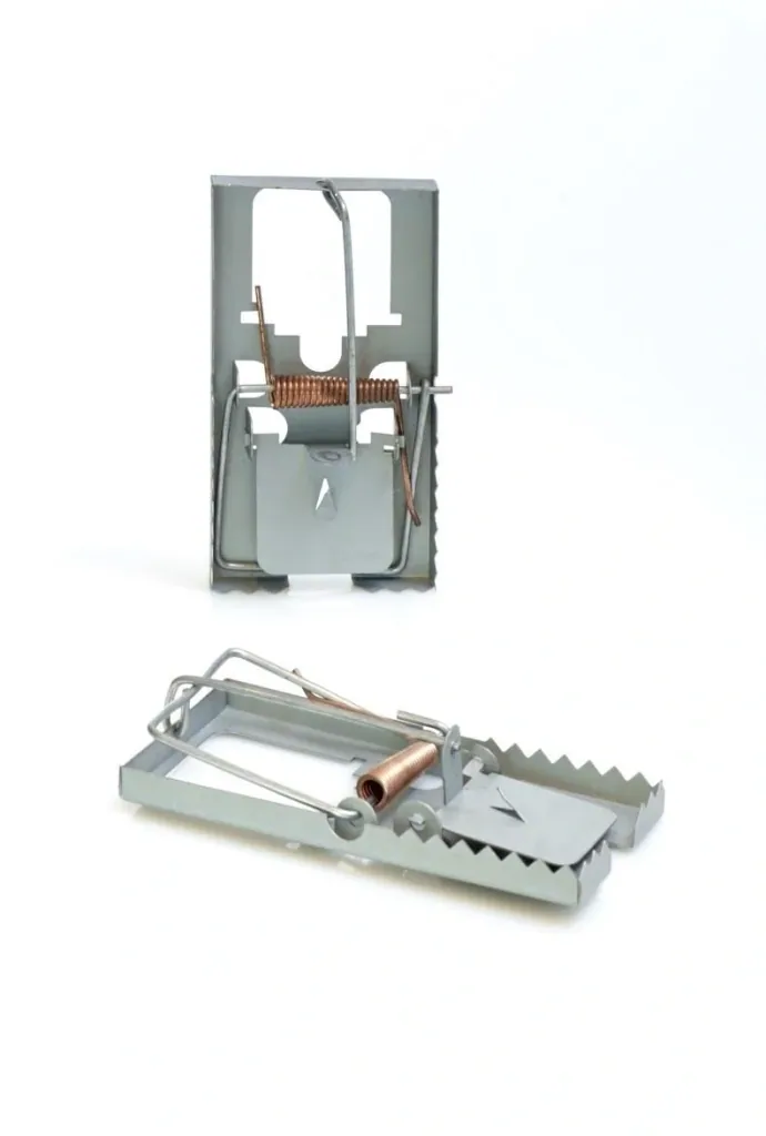 Metal mousetrap in a set of 2