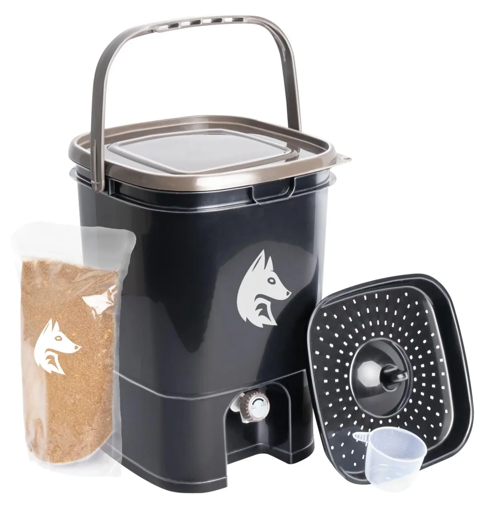 Bokashi Bucket Compost Starter Set, 19 Liters