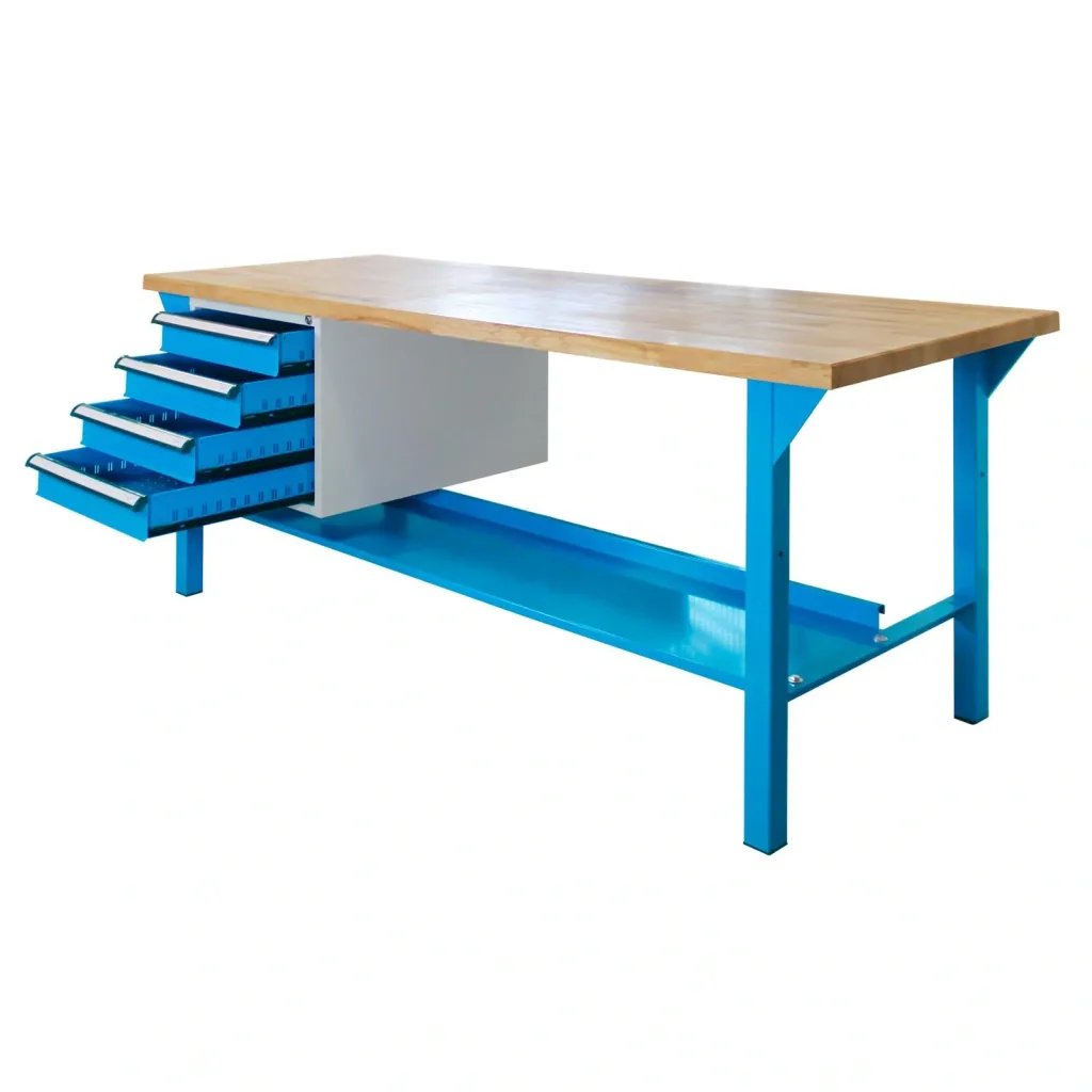 Workbench 1500 with drawer box, 4 drawers