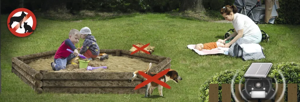 Solar dog and cat repellent