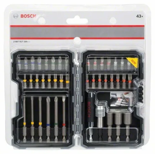 Screw bits and socket wrench set, 43 pieces