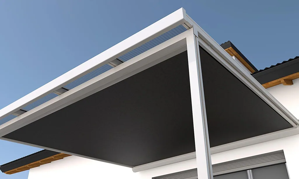 St. Tropez under-roof awning, 3 x 3 m, white, fabric 314638