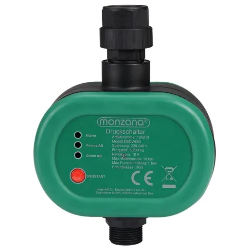 Pressure switch with automatic pressure monitoring
