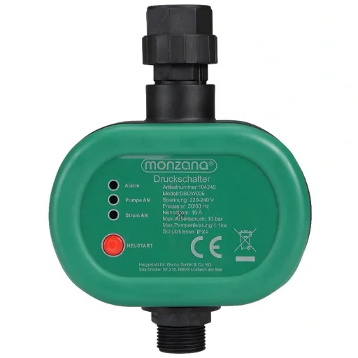 Pressure switch with automatic pressure monitoring