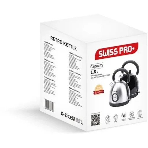 Retro Kettle - 2200W - 1.8L - Black