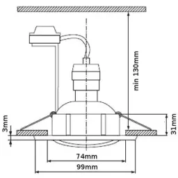 VT-4444 3-piece set of recessed spotlights - 5W - 400 Lm - 3000K - Silver