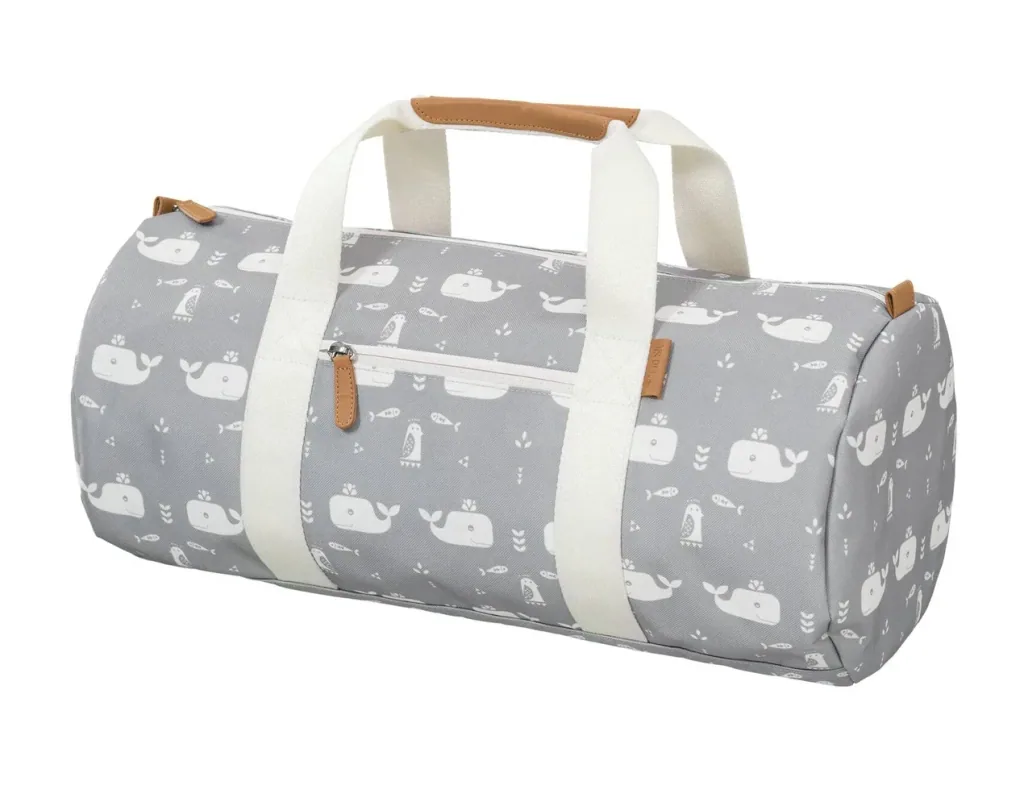 Fresk sports bag children, children's travel bag, swimming bag children - whale gray