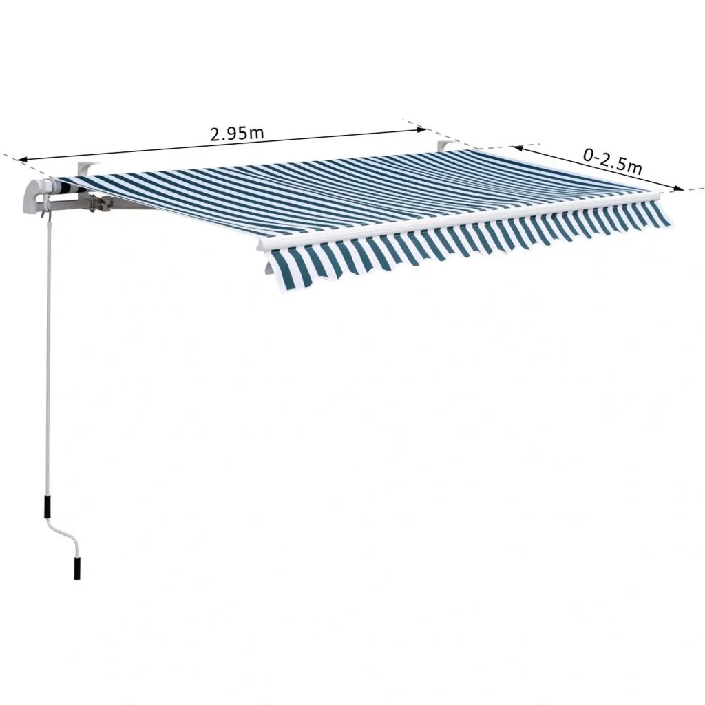 Articulated arm awning for wall mounting