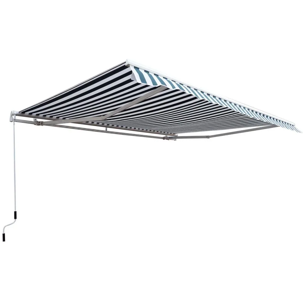 Articulated arm awning for wall mounting