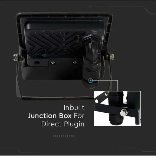 VT-118S LED Floodlight with Sensor - 10 W - 735 Lm - 3000K - Black